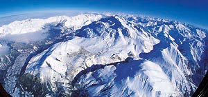 Une vue de l'Alpe d'Huez